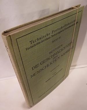 Immagine del venditore per Die Geschmackstoffe der menschlichen Nahrung. Bearbeitet von Dr. Kurt G. Wagner. venduto da Kunze, Gernot, Versandantiquariat