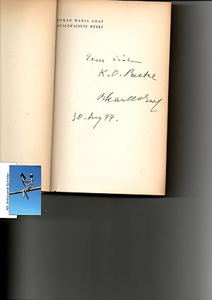 Seller image for Anton Sittinger. Roman.[signed, signiert, Widmung an Karl Otto Paetel]. Ausgewhlte Werke. for sale by Antiquariat Schrter -Uta-Janine Strmer