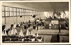 Ansichtskarte / Postkarte Berlin Charlottenburg, Ausstellung Wassersport und Wochenende, Modellbo...