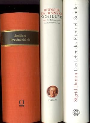 Image du vendeur pour (3 x Biografisches zu Schiller:) I: Hecker, M./Petersen, J. (Hgg.): Schillers Persnlichkeit. Urtheile der Zeitgenossen und Documente gesammelt . . . 3 Bnde in einem Band. II: Safranski, R.: Schiller oder Die Erfindung des deutschen Idealismus. III: Damm, S.: Friedrich Schiller. Eine Wanderung. mis en vente par Antiquariat Buechel-Baur