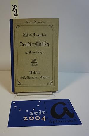 Seller image for Ernst, Herzog von Schwaben. Ein Trauerspiel in fnf Aufzgen - Schulausgave mit Anmerkungen. for sale by AphorismA gGmbH