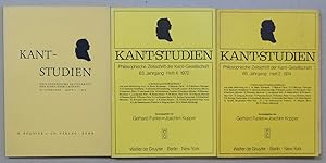 Bild des Verkufers fr Kant-Studien. Philosophische Zeitschrift der Kant-Gesellschaft. 3 Ausgaben: 61. Jahrgang 1970, Heft 3. + 63. Jahrgang 1972, Heft 4. + 65. Jahrgang 1974, Heft 2. 3 Bnde. zum Verkauf von Antiquariat Martin Barbian & Grund GbR