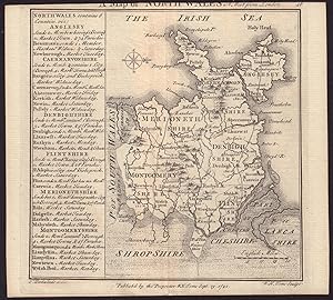 A map of North Wales. N. West from London