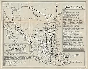 Seller image for Outline Sketch of the automobile roads in Mexico, Drawn specially for Terry's guide to Mexico for sale by Antiqua Print Gallery