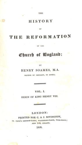 Bild des Verkufers fr The History of The Reformation of the Church of England Vols I & II zum Verkauf von WeBuyBooks