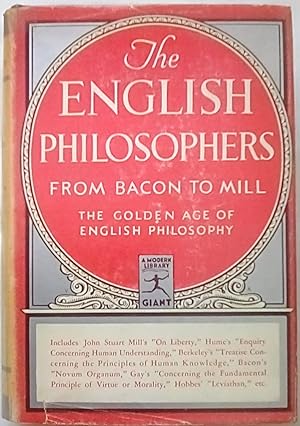 Immagine del venditore per The English Philosophers from Bacon to Mill venduto da P Peterson Bookseller