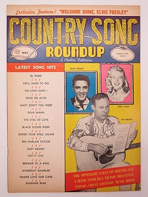 COUNTRY SONG ROUNDUP MAGAZINE, MAY 1960 ( ELVIS PRESLEY COVER & 4 PAGE FEATURE)