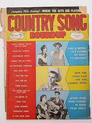 COUNTRY SONG ROUNDUP MAGAZINE, JUNE 1956 ( ELVIS PRESLEY INSIDE FRONT COVER AD HEARTBREAK HOTEL)