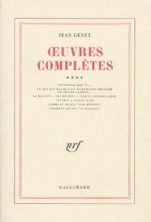 Seller image for oeuvres compltes t.4 for sale by Chapitre.com : livres et presse ancienne