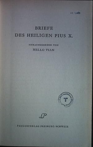 Seller image for Briefe des heiligen Pius X. for sale by books4less (Versandantiquariat Petra Gros GmbH & Co. KG)