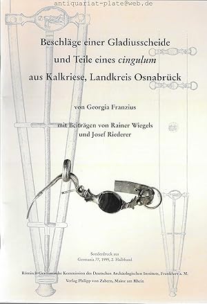 Beschläge einer Gladiusscheide und Teile enes cingulum aus Kalkriese, Lkr. Osnabrück.