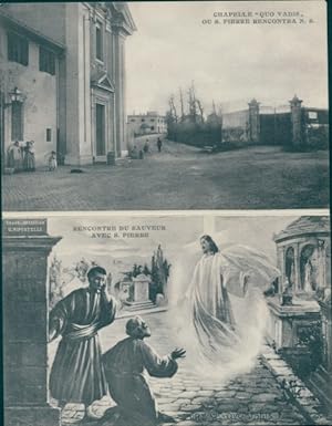 Klapp Ansichtskarte / Postkarte Chapelle Quo Vadis ou S. Pierre Rencontra, Rencontre du Sauveur, ...