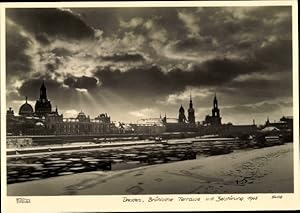 Bild des Verkufers fr Ansichtskarte / Postkarte Dresden, Frauenkirche und Brhl'sche Terrasse, vor der Zerstrung 1945, Walter Hahn 5408 zum Verkauf von akpool GmbH