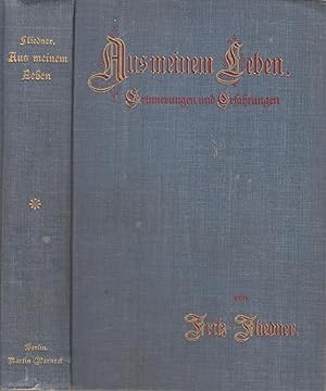 Seller image for Aus meinem Leben Erinnerungen und Erfahrungen for sale by Leipziger Antiquariat