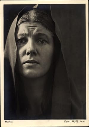 Ansichtskarte / Postkarte Oberammergau in Oberbayern, Passionsspiele 1934, Schauspielerin Anni Ru...