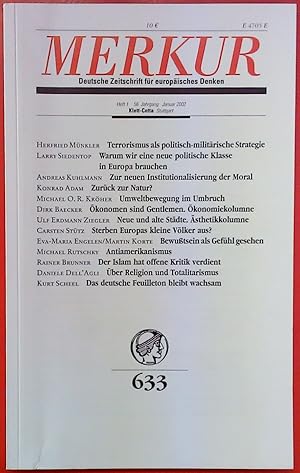 Bild des Verkufers fr Merkur - Deutsche Zeitschrift fr europisches Denken 633 (Heft 1 / 56. Jahrgang / Januar 2002) zum Verkauf von biblion2
