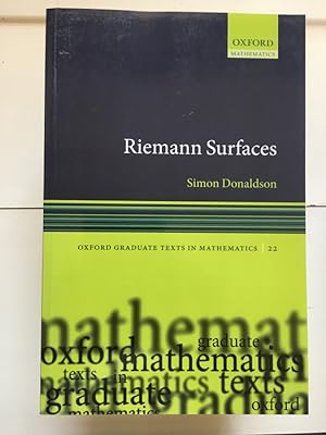 Immagine del venditore per Riemann Surfaces venduto da Libreria Anticuaria Camino de Santiago