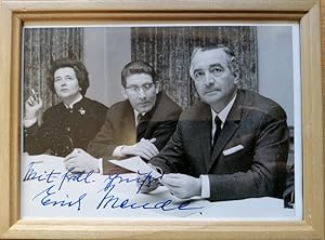 Erich Mende. Signierte Originalfotografie des Politikers (1916 - 1998, FDP-Vorsitzender, Bundesmi...