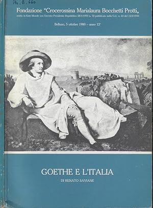 Bild des Verkufers fr Goethe e l'Italia zum Verkauf von Biblioteca di Babele
