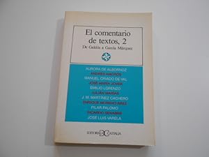 Image du vendeur pour El comentario de textos, 2. De Galds a Garca Mrquez. mis en vente par Librera Camino Bulnes