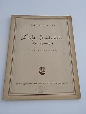 Seller image for Leichte Spielstcke zu zweien: Nach deutschen Volksliedern - Fr das Akkordeon for sale by BcherBirne