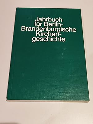 Seller image for Jahrbuch fr Berlin-Brandenburgische Kirchengeschichte : Jahrgang 63 / 2001 for sale by BcherBirne