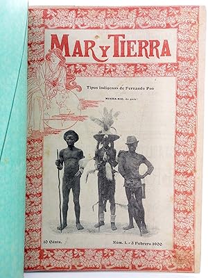 REVISTA MAR Y TIERRA, ILUSTRACIÓN POPULAR NºS 1 a 48. COMPLETA EN UN VOL. ENCUADERNADO (Vvaa) 1900