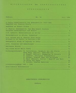 Seller image for Mitteilungen des Arbeitskreises Ethnomedizin. No. 18; Juli 1986. for sale by Fundus-Online GbR Borkert Schwarz Zerfa