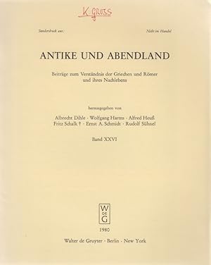 Bild des Verkufers fr Numquam minus otiosus, quam cum otiosus. [Aus: Antike und Abendland, Bd. 26]. Das Weiterleben eines antiken Sprichwortes im Abendland. zum Verkauf von Fundus-Online GbR Borkert Schwarz Zerfa