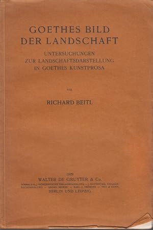 Goethes Bild der Landschaft: Untersuchungen zur Landschaftsdarstellung in Goethes Kunstprosa.
