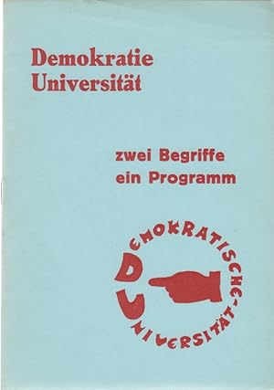 Demokratie Universität - zwei Begriffe, ein Programm.