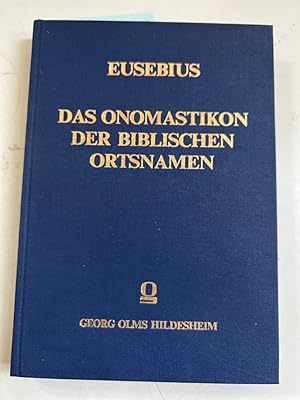 Bild des Verkufers fr Das Onomastikon der biblischen Ortsnamen mit Faltkarte. Herausgegeben von Erich Klostermann zum Verkauf von Fundus-Online GbR Borkert Schwarz Zerfa