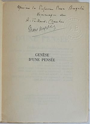 Genèse d'une Pensée : Lettres 1914-1919 présentées par Alice Teillard-Chambon et Max Henri Begoue...