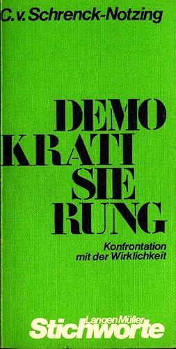 Seller image for Demokratisierung Band 1 Konfrontation mit der Wirklichkeit for sale by avelibro OHG