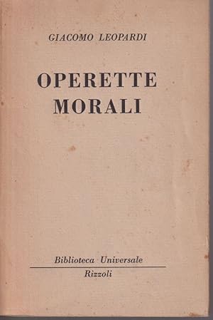 Bild des Verkufers fr Operette morali zum Verkauf von Libreria Tara