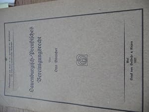 Lauenburgisch-Preußisches Vereinigungsrecht Sonderabdruck aus Band 57 der Zeitschrift der Gesells...