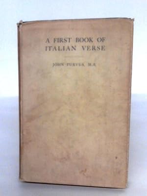 Seller image for A First Book Of Italian Verse for sale by World of Rare Books