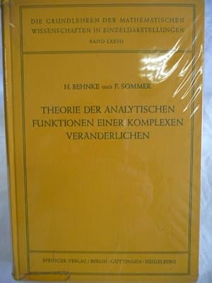 Seller image for Theorie der analytischen Funktionen einer komplexen Vernderlichen for sale by Antiquariat Rohde
