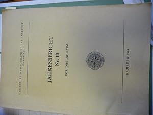 Deutsches Hydrographisches Institut Hamburg Jahresbericht Nr. 18 für das Jahr 1963