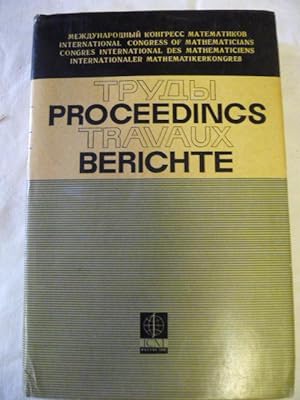 Berichte des internationalen Mathematikerkongresses 1966 Titel in englisch, französisch, russisch...