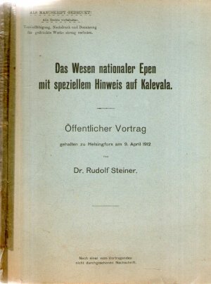 Das Wesen nationaler Epen mit speziellem Hinweis auf Kalevala