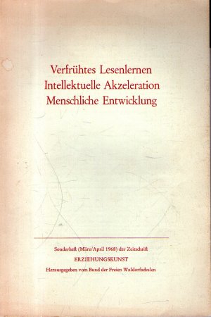 Seller image for Verfrhtes Lesenlernen - Intellektuelle Akzeleration - Menschliche Entwicklung for sale by BuchSigel