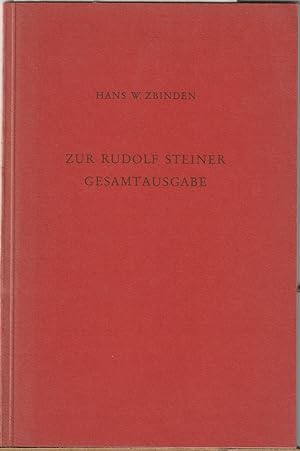 Imagen del vendedor de Zur Rudolf Steiner Gesamtausgabe a la venta por BuchSigel
