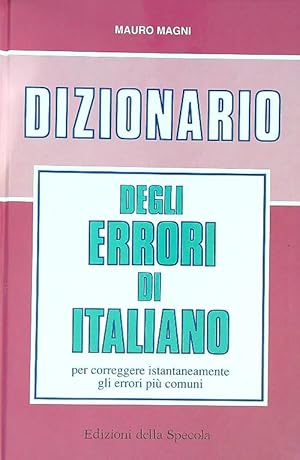 Imagen del vendedor de Dizionario degli errori di italiano a la venta por Librodifaccia