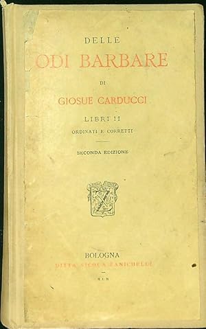 Immagine del venditore per Delle odi barbare venduto da Miliardi di Parole