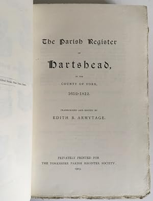 The Parish Register of Hartshead in the County of York 1612-1812