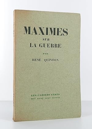 Imagen del vendedor de Maximes sur la Guerre a la venta por Librairie KOEGUI