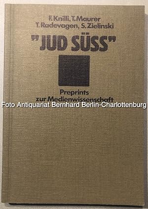 Seller image for Jud Sss. Filmprotokoll, Programmheft und Einzelanalysen (Preprints zur Medienwissenschaft; Band 2) for sale by Antiquariat Bernhard