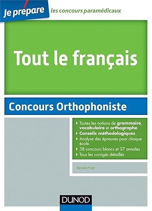 je prépare : tout le français ; concours orthophoniste (2e édition)