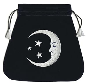 Seller image for Smiling Moon Embroidered Tarot Bag for sale by GreatBookPrices